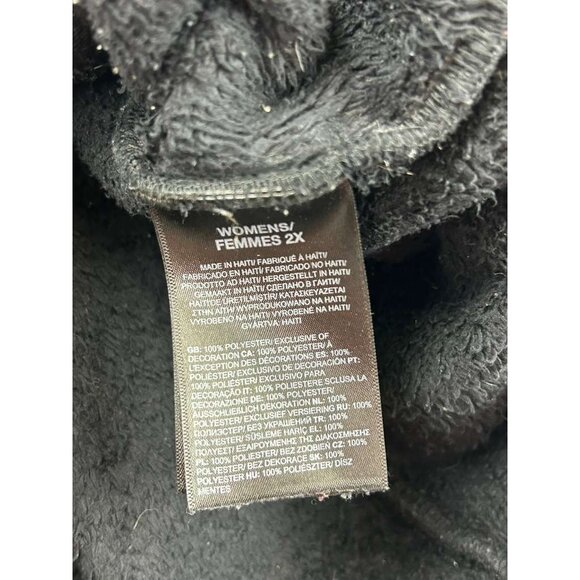 The North Face Women's Size 2X Osito Fleece Jacket Black Full Zip Front Pockets - Picture 9 of 15